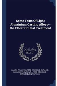 Some Tests Of Light Aluminium Casting Alloys--the Effect Of Heat Treatment