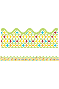 Hipster Stardust Scalloped Bulletin Board Borders