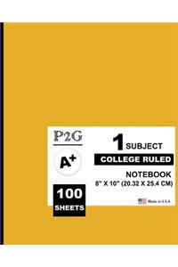 1 Subject College Ruled Notebook