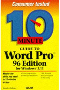 10 Minute Guide to Word Pro 96