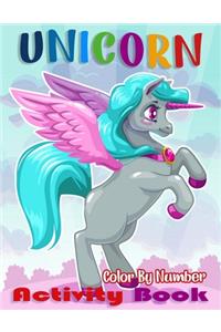 Unicorn Color By Number Activity Book