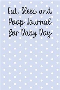 Eat, Sleep and Poop Journal for Baby Boy