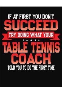 If At First You Don't Succeed Try Doing What Your Table Tennis Coach Told You To Do The First Time