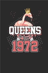 Queens Are Born In 1972: Small Lined Notebook - Birthday Gift or Anniversary Gift Idea