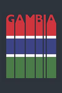 Vintage Gambia Notebook - Gambian Flag Writing Journal - Gambia Gift for Gambian Mom and Dad - Retro Gambian Diary