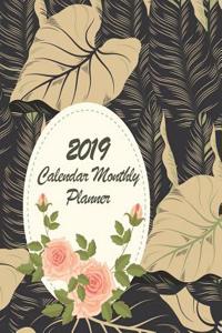 2019 Calendar Monthly Planner