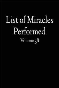 List of Miracles Performed