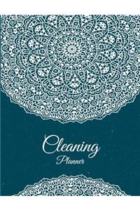 Cleaning Planner: Art Blue Mandala, 2019 Weekly Cleaning Checklist, Household Chores List, Cleaning Routine Weekly Cleaning Checklist 8.5