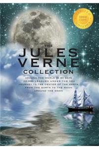 The Jules Verne Collection (5 Books in 1) Around the World in 80 Days, 20,000 Leagues Under the Sea, Journey to the Center of the Earth, From the Earth to the Moon, Around the Moon (1000 Copy Limited Edition)