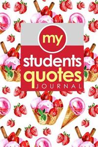 My Students' Quotes Journal