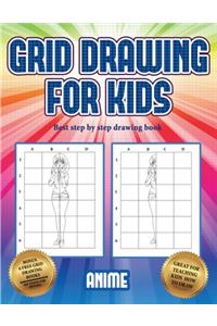 Best step by step drawing book (Grid drawing for kids - Anime)