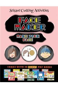 Scissor Cutting Activities (Face Maker - Cut and Paste)
