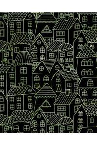 Journal Notebook Cute Houses Pattern 7