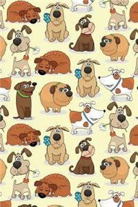 Bullet Journal Notebook for Dog Lovers Funny Dogs Pattern 8
