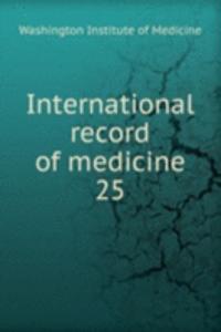 International record of medicine