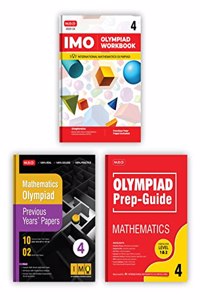 MTG International Mathematics Olympiad (IMO) Workbook, Prep-Guide & Previous Years Papers with Self Test Paper Class 4 - SOF Olympiad Books For 2023-24 Exam (Set of 3 Books)