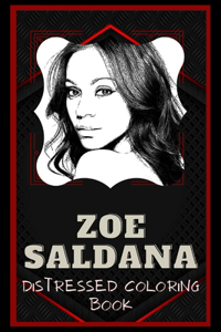Zoe Saldana Distressed Coloring Book