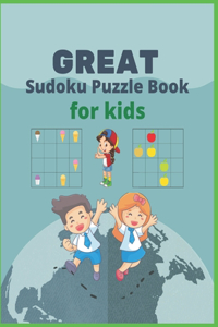 Great Sudoku Puzzle Book for kids: Easy To Hard 200 Sudoku Puzzles books with Kids favorite pictures.