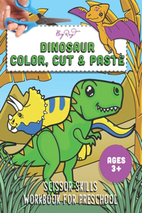 Dinosaur Color, Cut, and Paste Workbook