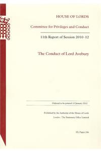 Conduct of Lord Avebury: 11th Report of Session 2010-11