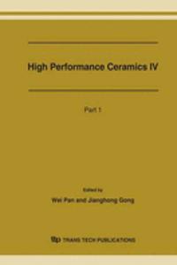 High Performance Ceramics Iv  3 Parts (3 Vol. Set)