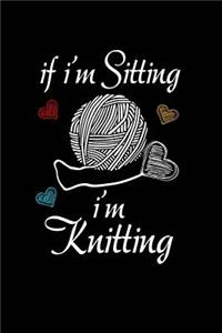 If I'm Sitting I'm Knitting