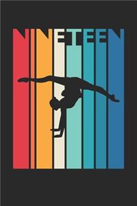 Gymnastics Notebook for 19 Year Old Women and Men - Vintage Gymnastics Journal - 19th Birthday Gift for Gymnast Diary
