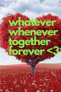 Whatever Whenever Together Forever