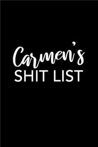 Carmen's Shit List