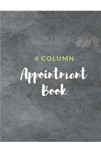 4 Column Appointment Book