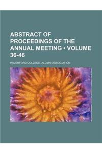 Abstract of Proceedings of the Annual Meeting (Volume 36-46)