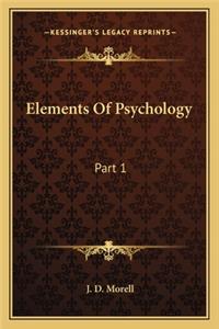 Elements Of Psychology