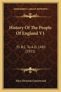 History Of The People Of England V1