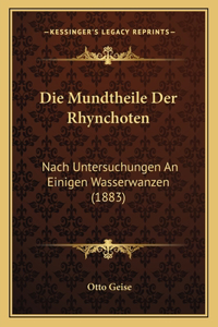 Mundtheile Der Rhynchoten