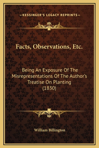 Facts, Observations, Etc.