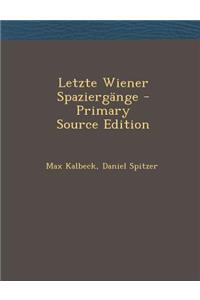 Letzte Wiener Spaziergange