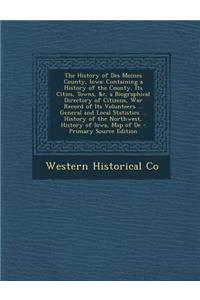 The History of Des Moines County, Iowa