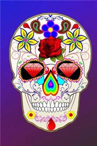 Diamond Sugar Skull Journal: 160 Page Lined Journal/Notebook