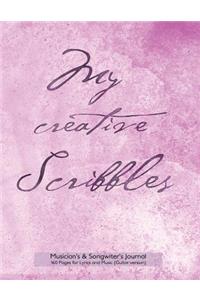 Musician's & Songwriter's Journal 160 Pages for Lyrics and Music (Guitar version)