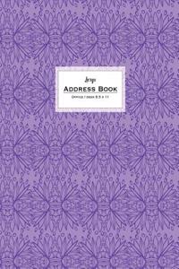 Large Address Book - Office/Desk 8.5 X 11: Purple