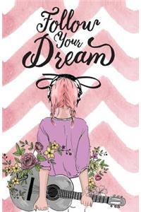 Follow your dreams: Inspirational Quotes Journal Notebook, Dot Grid Composition Book Diary (110 pages, 5.5x8.5"): Pocket size Inspirational Quotes Journal Notebook, Dot