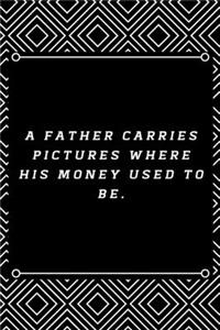 A father carries pictures where his money used to be.
