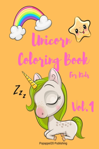 Unicorn Coloring Book for Kids. Vol 1