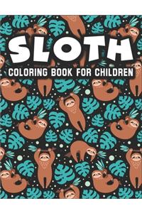 Sloth Coloring Book for Children