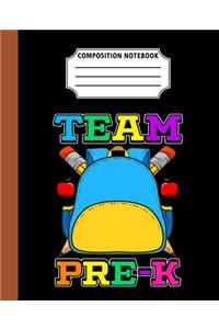 Composition Notebook Team Pre-k