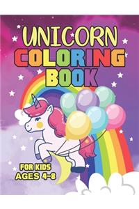 Unicorn Coloring Book for Kids Ages 4-8