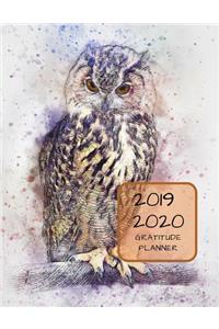 2019 2020 15 Months Owl Bird Gratitude Journal Daily Planner