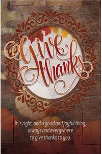 Give Thanks Thanksgiving Bulletin (Pkg of 50)