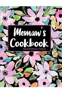 Memaw's Cookbook Black Wildflower Edition