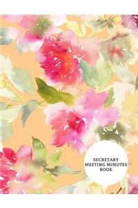 Secretary Meeting Minutes Book